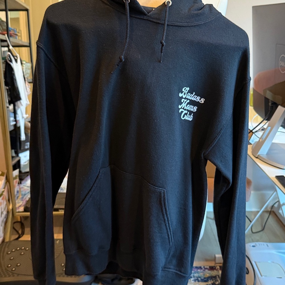 Black Hoodie “badass moms club”